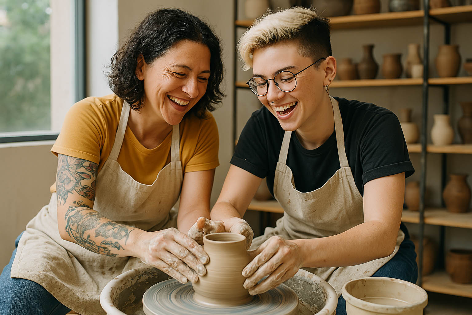 Ex-Mormon creatives building pottery together in a calm Utah studio
