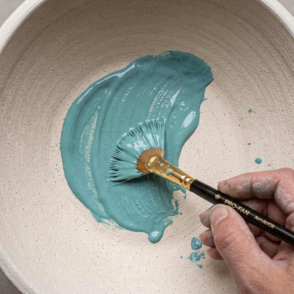 Glaze Brushing Techniques for Pottery: Tools, Tips & Beautiful Results - The Clay Hole - Pottery & Art Community