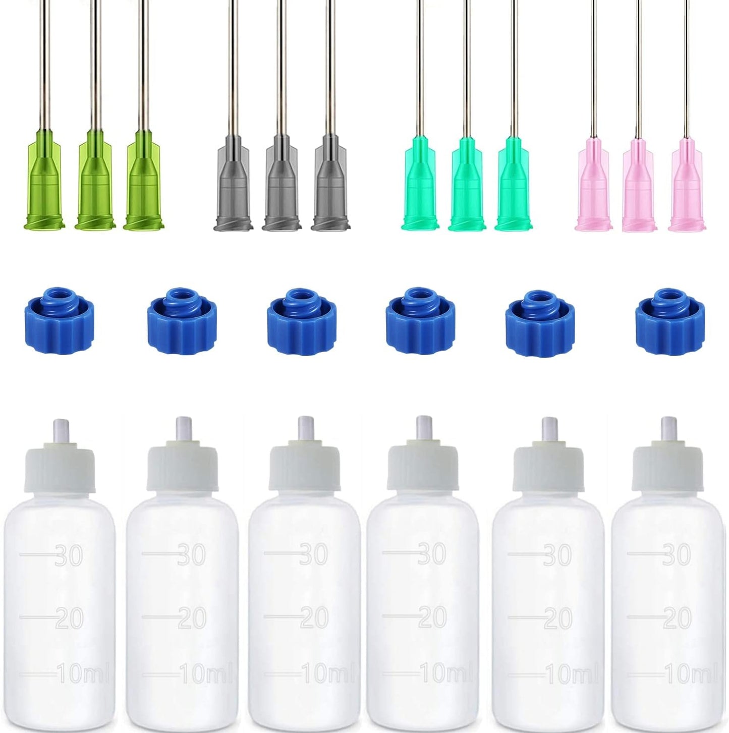 6 - Pack Applicator Bottles with Various Tips - The Clay Hole - Pottery & Art Community