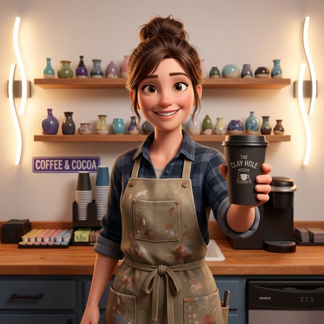 A fresh brewed coffee from the honor system Keurig at The Clay Hole