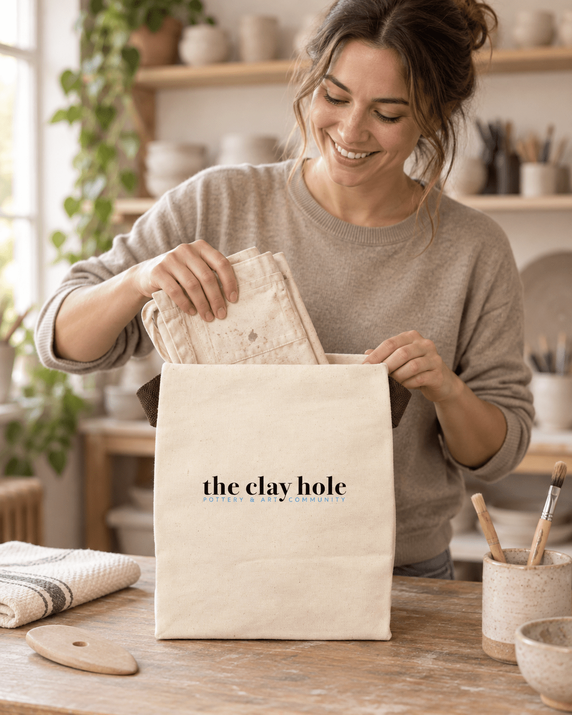 Canvas Bag - The Clay Hole - Pottery & Art Community