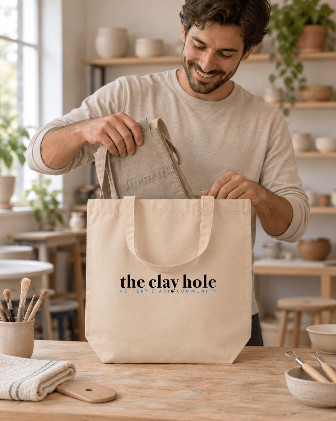 Canvas Tote Bag - The Clay Hole - Pottery & Art Community