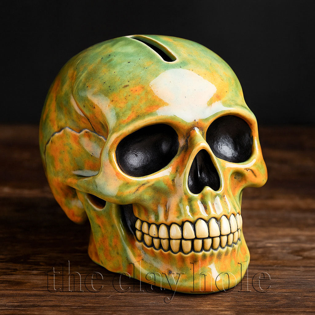 A Halloween figurine project made in a pottery and ceramic class