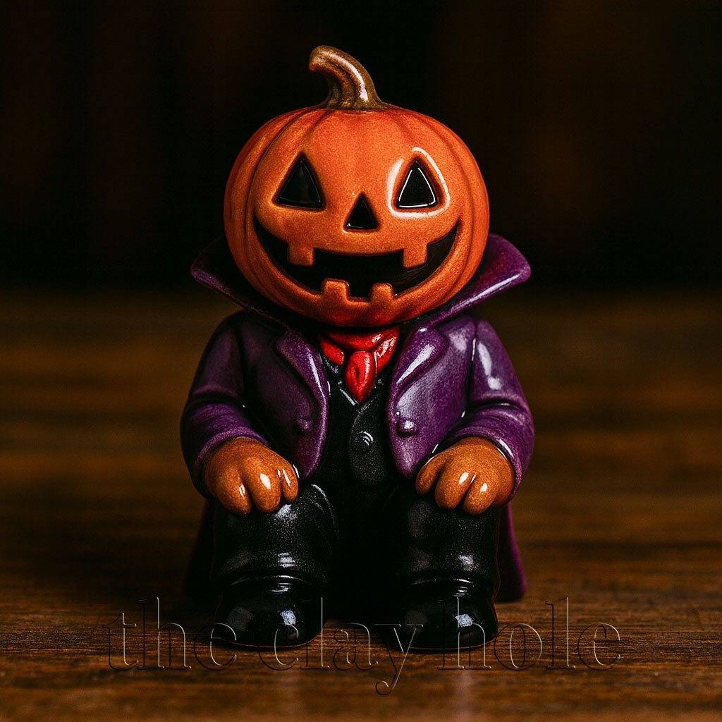 A Halloween figurine project made in a pottery and ceramic class