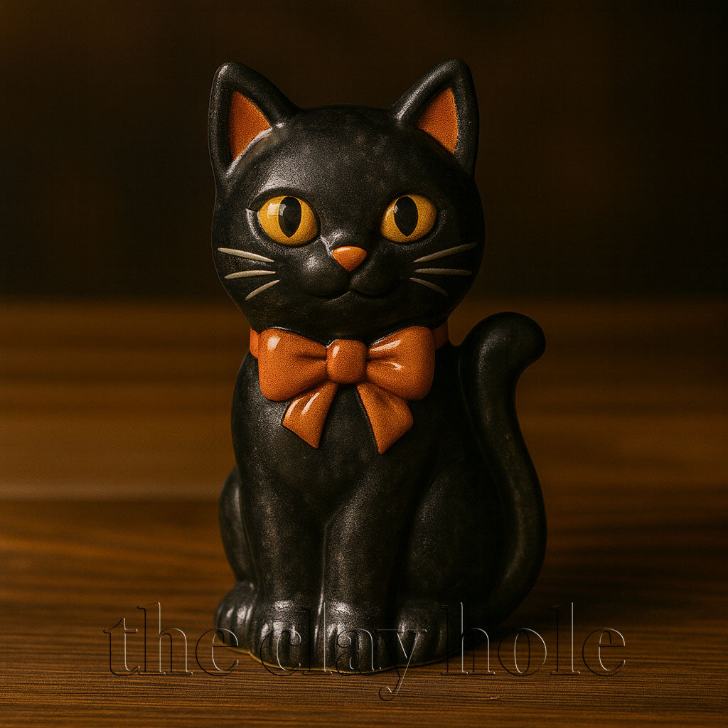 A Halloween figurine project made in a pottery and ceramic class