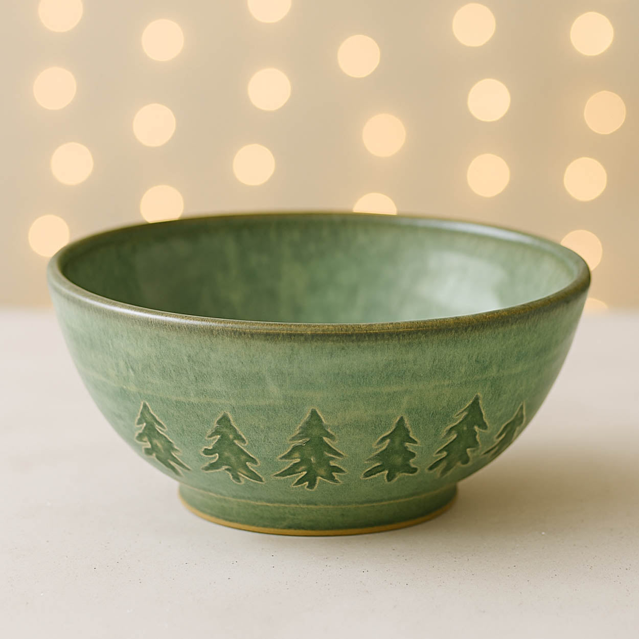 A Jack-o-Lantern Pumpkin Face Bowl made in a pottery and ceramic class