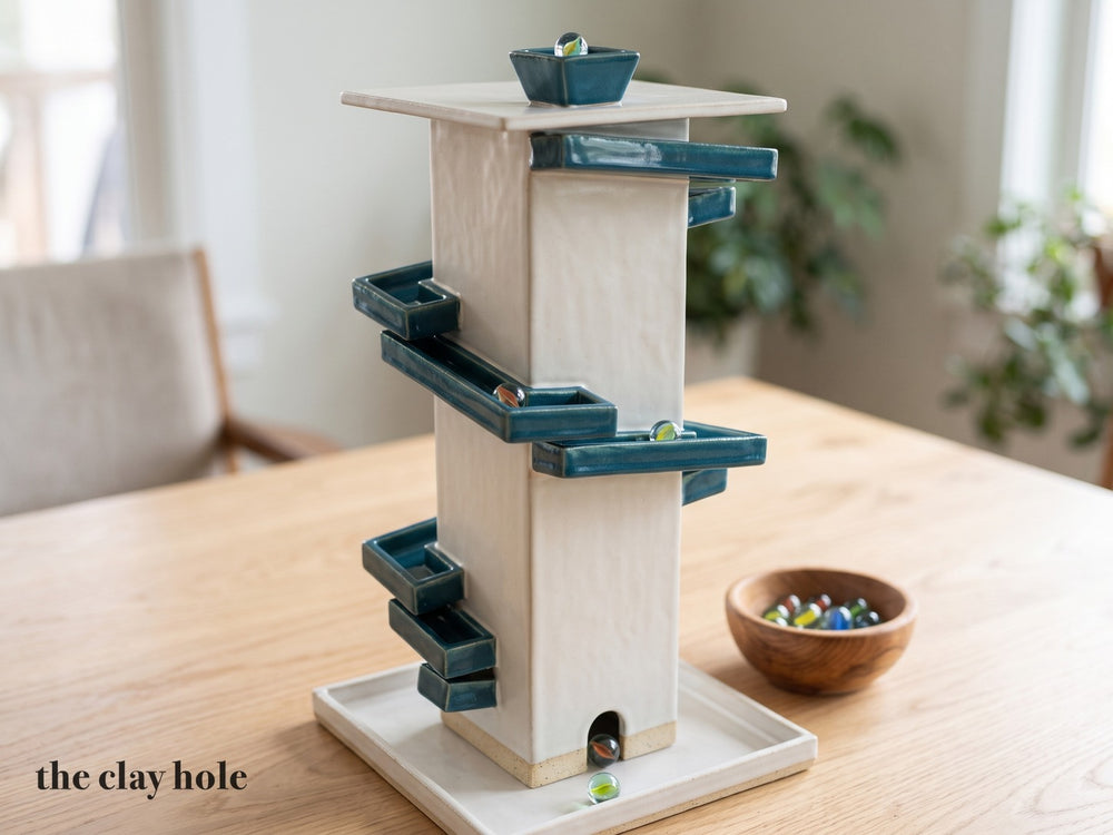 Marble Run Tower Pottery Template, Printable Slab PDF | The Clay Hole