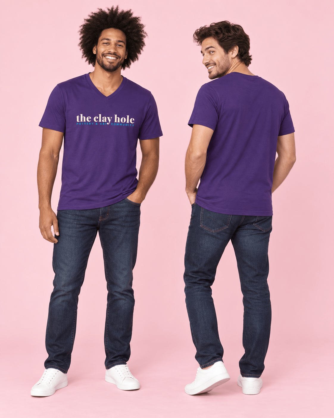 Men's V‑Neck - The Clay Hole - Pottery & Art Community