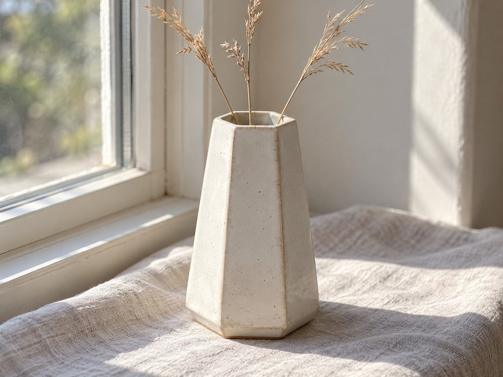 Cardboard Clock Patterns Hexagon Bud Vase Paper Template: Printable Pottery Pattern | The Clay Hole