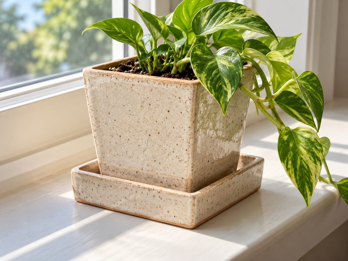Square Planter and Saucer Paper Template: Pottery Pattern | The Clay Hole