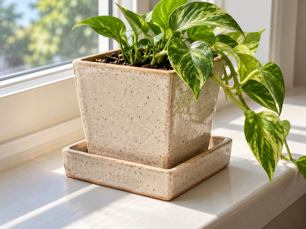 Cardboard Clock Patterns Square Planter and Saucer Paper Template: Pottery Pattern | The Clay Hole