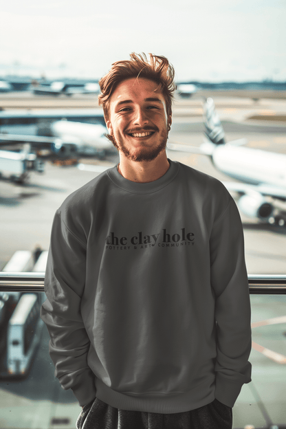 The Clay Hole Embroidered Crewneck Sweatshirt - The Clay Hole - Pottery & Art Community