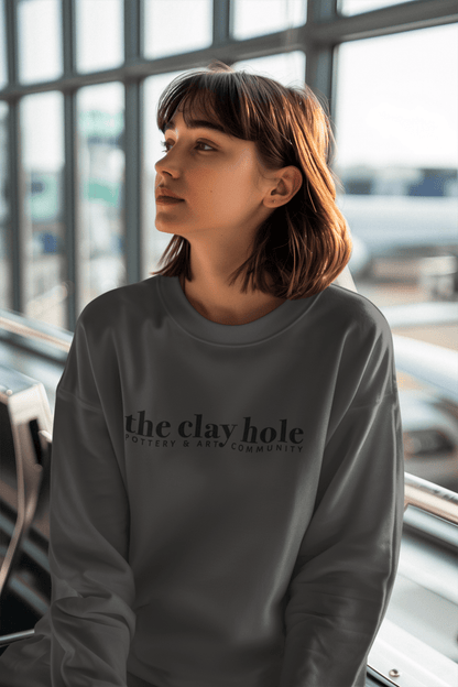 The Clay Hole Embroidered Crewneck Sweatshirt - The Clay Hole - Pottery & Art Community