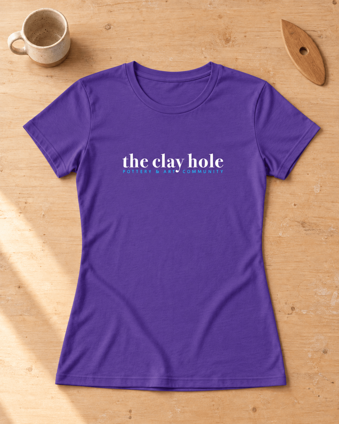 Women's Fitted Shirt - The Clay Hole - Pottery & Art Community