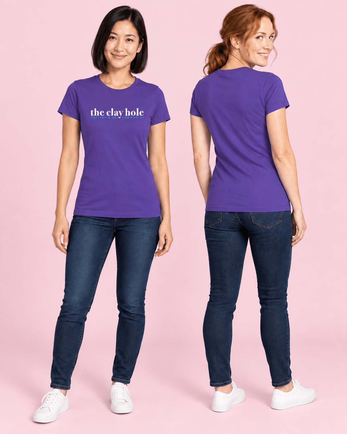Women's Fitted Shirt - The Clay Hole - Pottery & Art Community