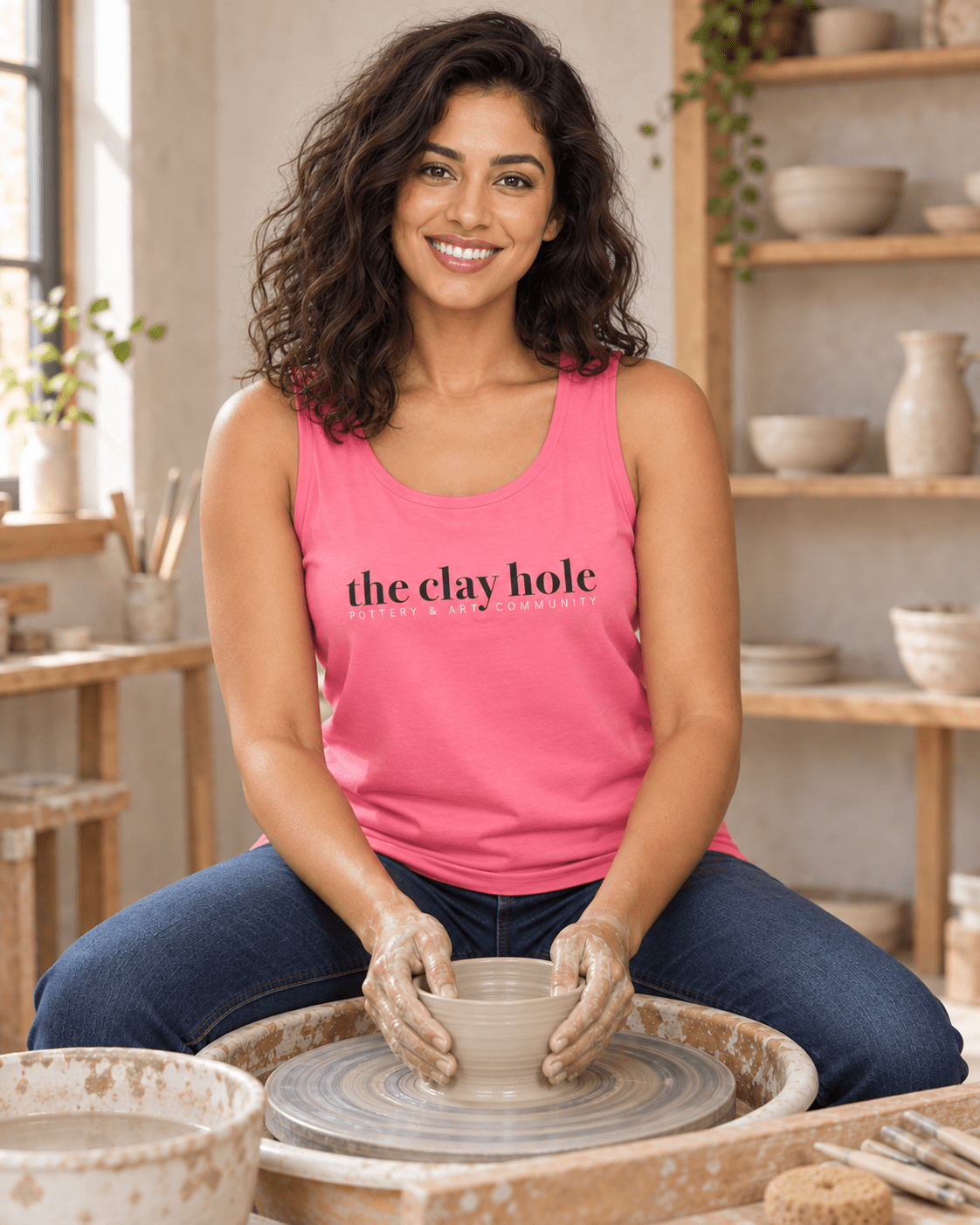 Women's Tank Top - The Clay Hole - Pottery & Art Community
