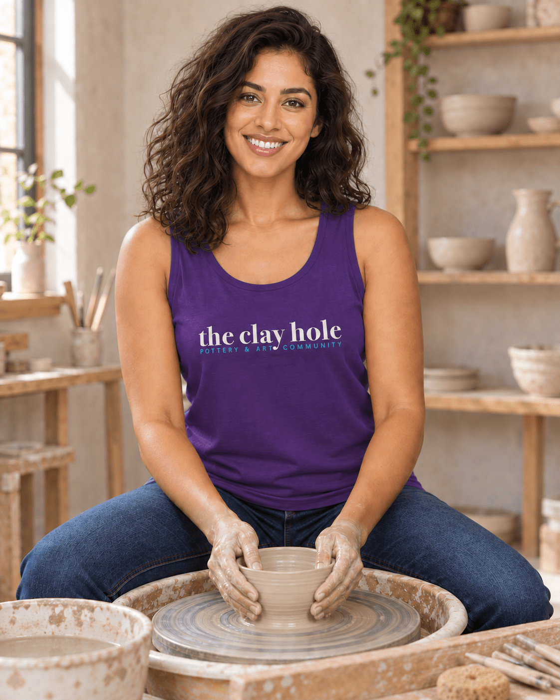 Women's Tank Top - The Clay Hole - Pottery & Art Community