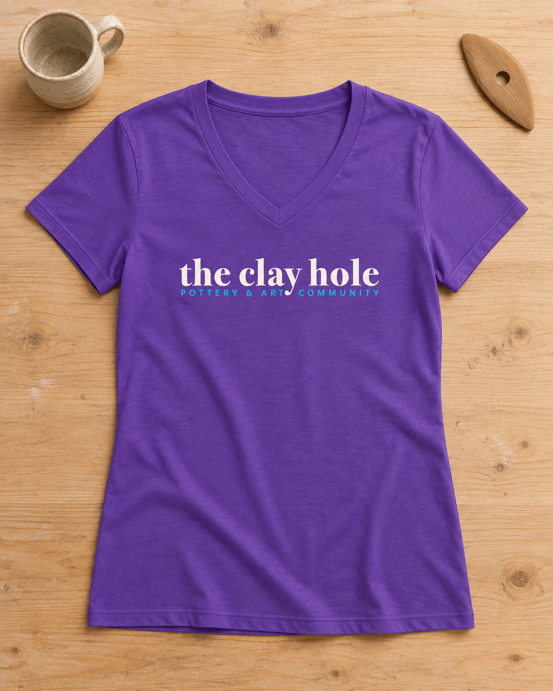 Women's V-Neck - The Clay Hole - Pottery & Art Community